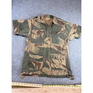 1960s Pakistani Brushstroke Camouflage Smock Large Rhodesian Short Sleeve Rare